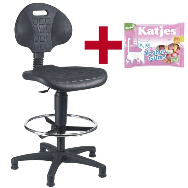 Topstar Arbeitsdrehstuhl »TEC 20 Counter« ohne Armlehnen inkl. Fruchtgummi »Yoghurt-Gums schwarz