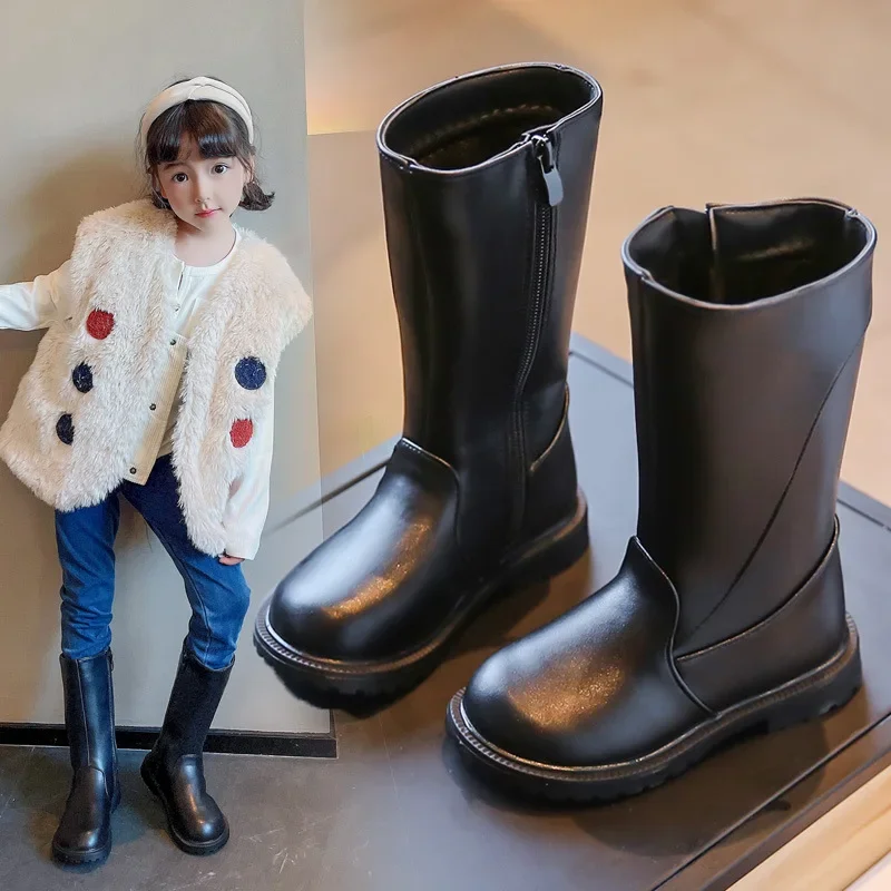 Kinder Hohe Stiefel Mädchen Plüsch Baumwolle Schuhe Bequem für Kinder Winter Schuh für Mädchen Kinder Schuh für Mädchen Bota Mujer Zapatos