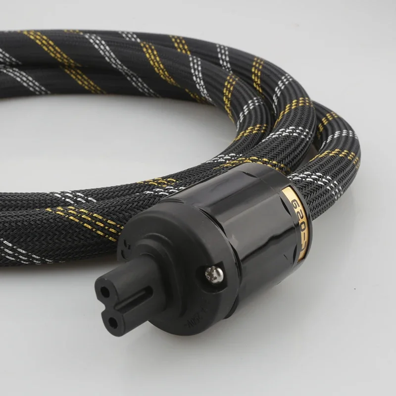 P118 HiFi Audio AC Stromkabel EU/US-Stecker Abbildung 8 C7 IEC Buchse für CD-Verstärker DVD US Schuko Netzkabel Image