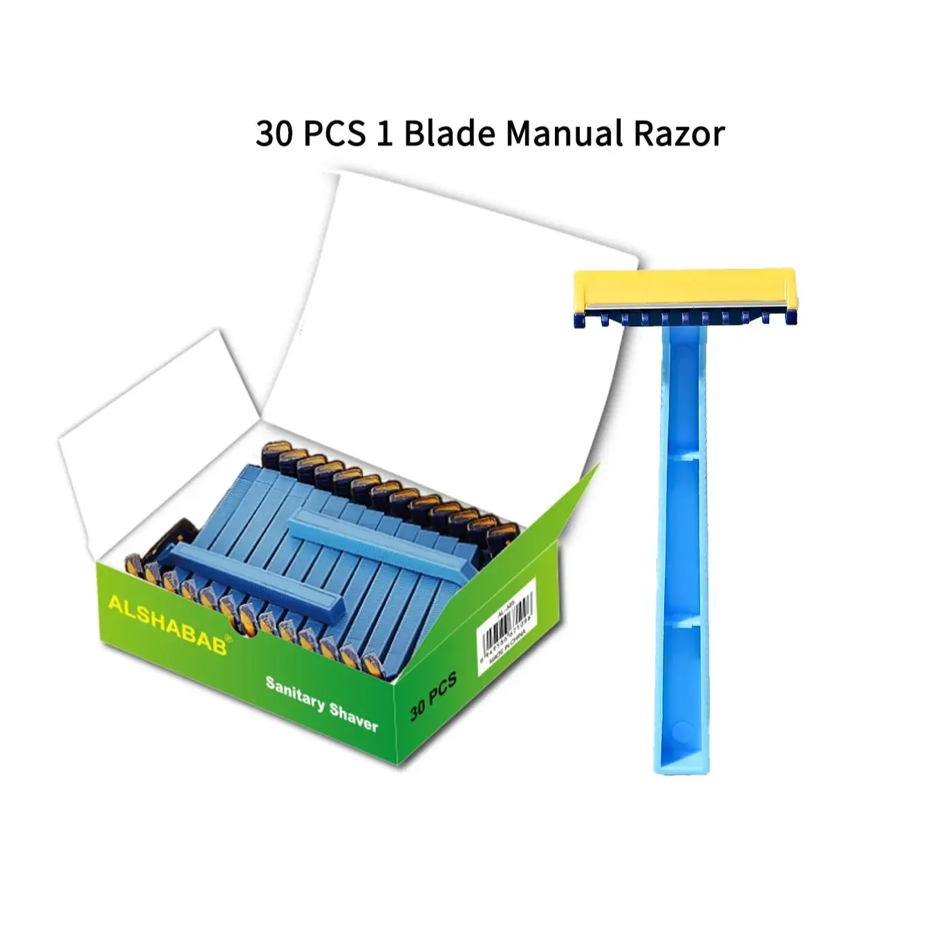 30 Stück/Box Einwegrasierer für Frauen, Hygienischer Manueller Rasierer mit 1 Superscharfem Klingenkopf für Gesicht, Beine, Arme und Bikinizone Image