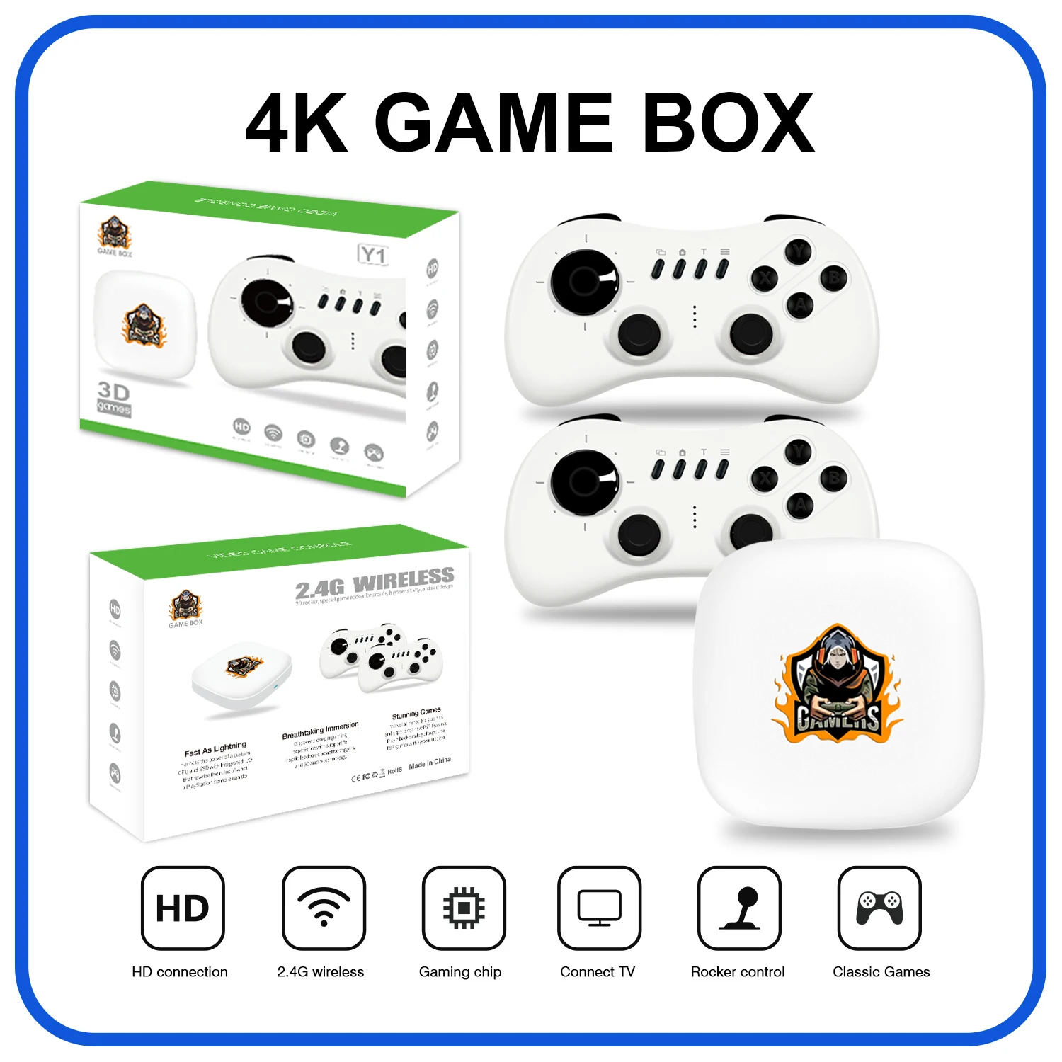 2025 Y1 boîte de jeu vidéo 2.4G contrôleur sans fil Parent enfant Consoles de jeux poignées pour la famille amusante PS1 PSP manette de jeu Android