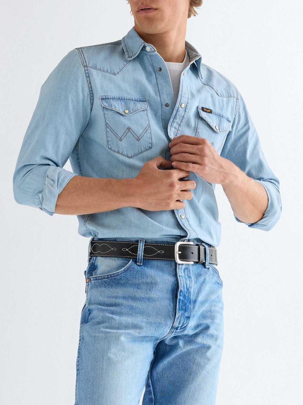 Wrangler Gürtel Herren schwarz, 105 Image