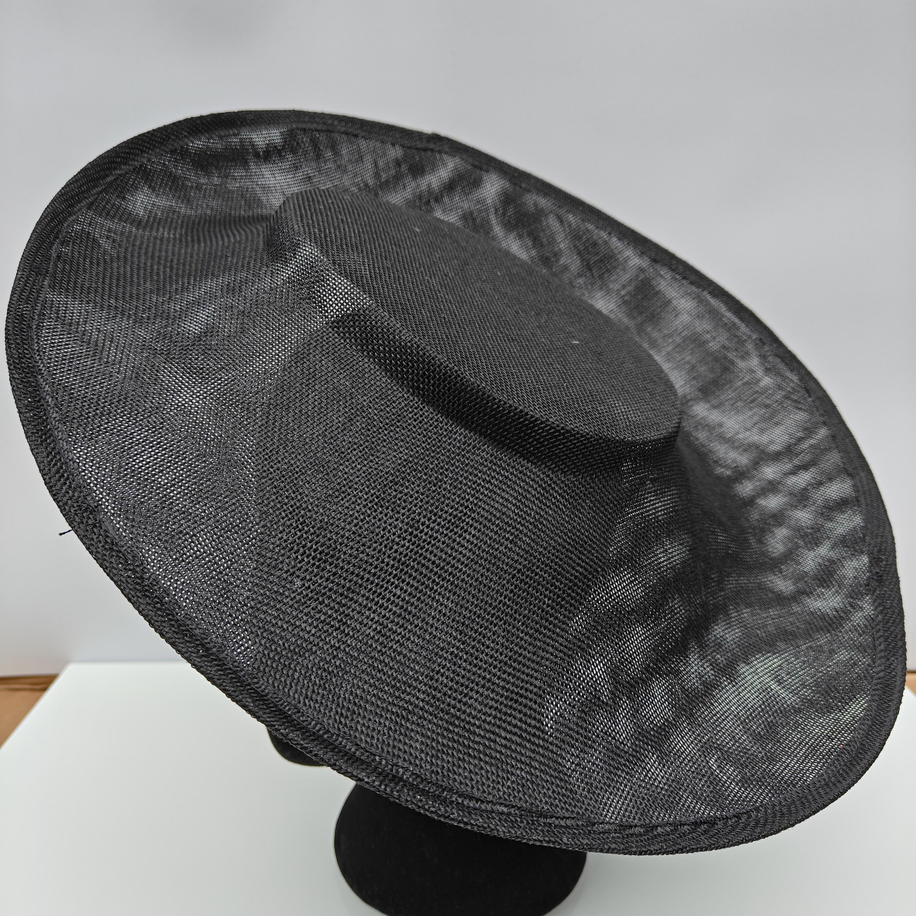 großer schwarzer Fascinator Hut Hut Hut Hut handgefertigt Burlesque Hochzeit Hut Stirnband Hochzeit Cosplay Hut Kentucky Derby Royal Ascot Hut DIY Bas