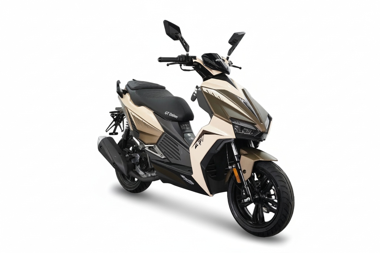 Motorroller GT UNION "Matador A7, 125 ccm, 85 km/h", coffee, schwarz, Motorroller, ohne Topcase, 85 km/h, B:74,4cm H:110cm L:190,7cm