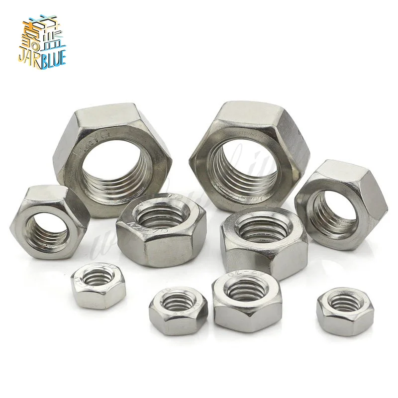 10-50PCS In Acciaio Inox 304 Dadi Esagonali Dadi Esagonali M1 M1.2 M1.4 M1.6 M2 M2.5 M3 M4 M5 M6 M8 DIN934