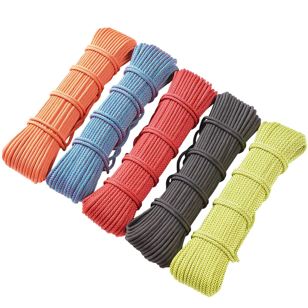 Paracord per esterni Corda per arrampicata su roccia Accessori Cavo da 6 mm Diametro Paracord ad alta resistenza Corda di sicurezza Strumenti di sopravvivenza