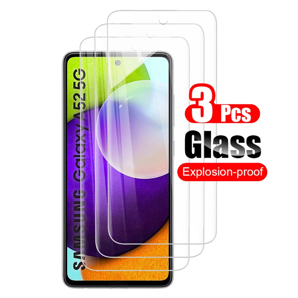 3 pezzi per Samsung Galaxy A52 protezione dello schermo in vetro temperato per Samsung Galaxy A52s 5G protezione dello schermo in vetro protettivo 9H trasparente