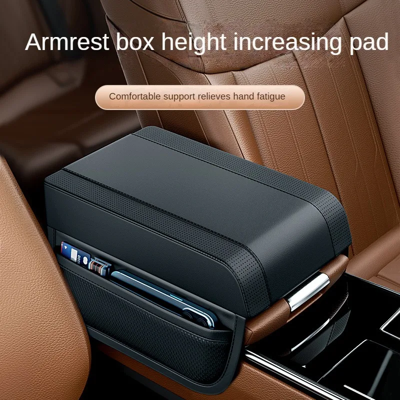 Cuscino del bracciolo dell'auto con tasca portaoggetti protezione del gomito della Console centrale copertura universale del bracciolo dell'auto Pad in pelle per il settore automobilistico