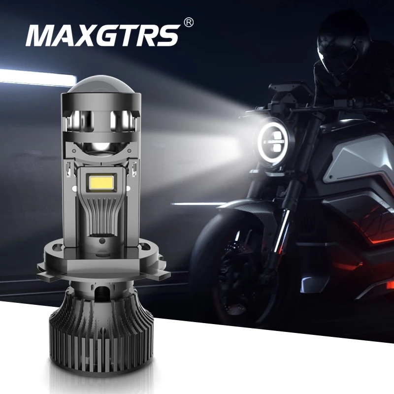 55W 12000LM lampada automatica Mini lente LED H4 9003 HB2 lampadine faro Moto scooter proiettore Len LED Automotive Moto DC/AC 12V