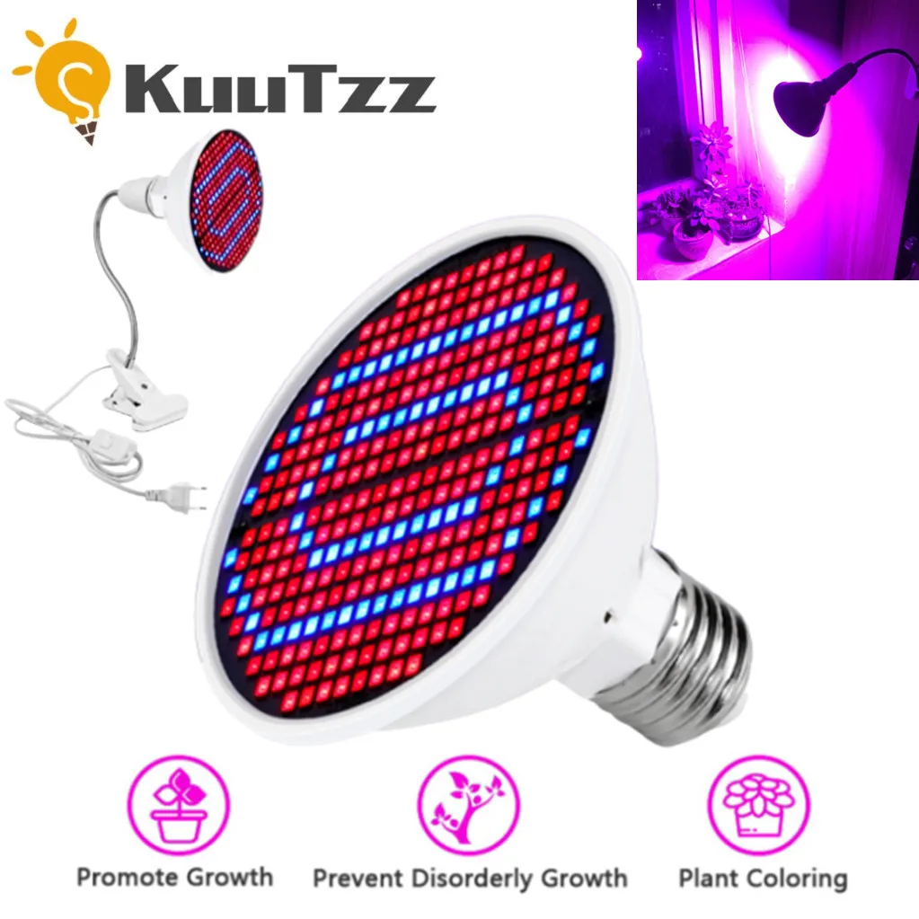 E27 LED Coltiva La Luce 85-265V Spettro Completo Phyto Lampada Led Pianta Idroponica Lampadina Luce di Crescita Tenda Serra Vegs Lampada Cultivo