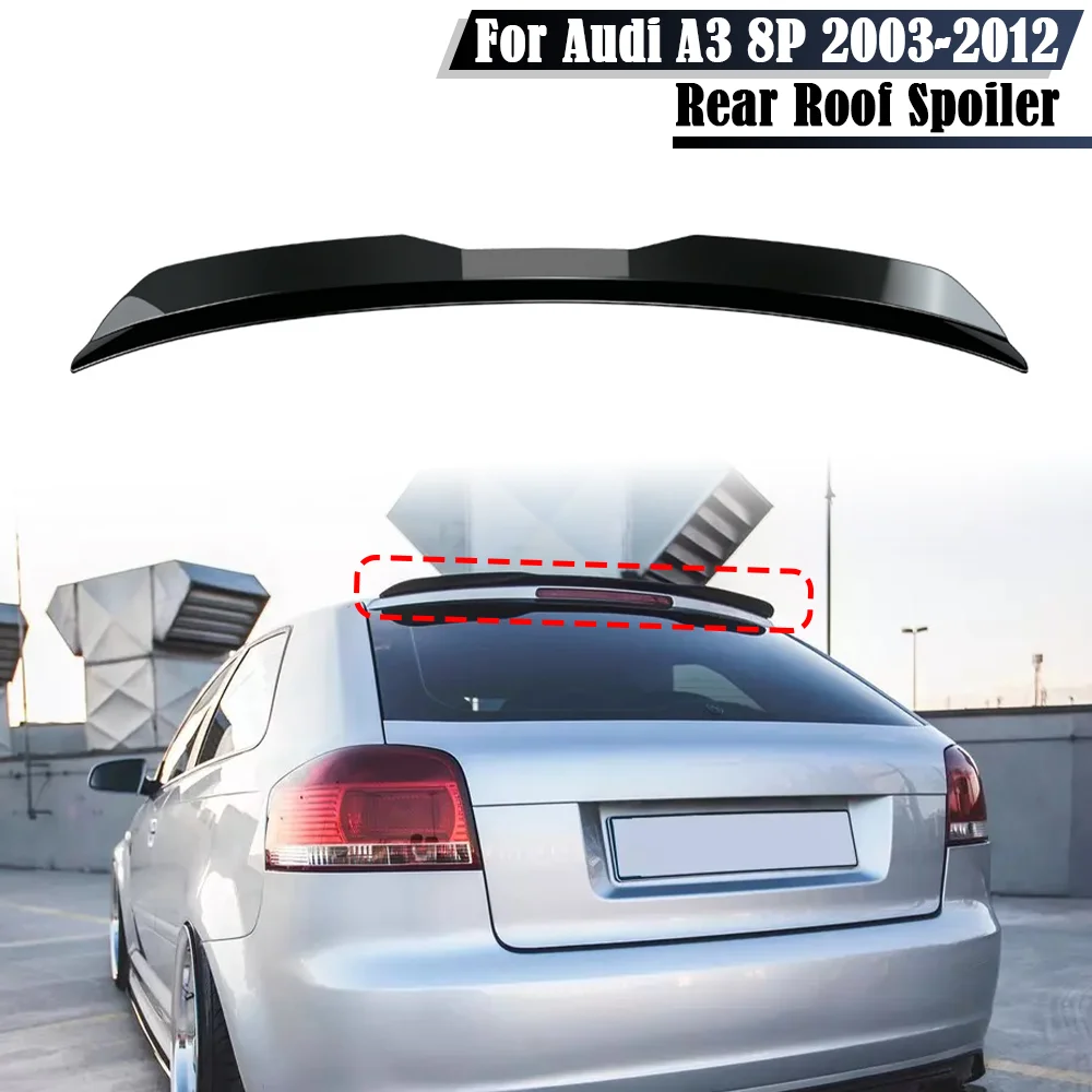 Auto Posteriore Tetto Spoiler Labbro Estensione Baule Posteriore Spoiler Lip Ala Per Audi A3 8P/8P FL 2003-2012 Hatchback Ala Posteriore Auto Tuning