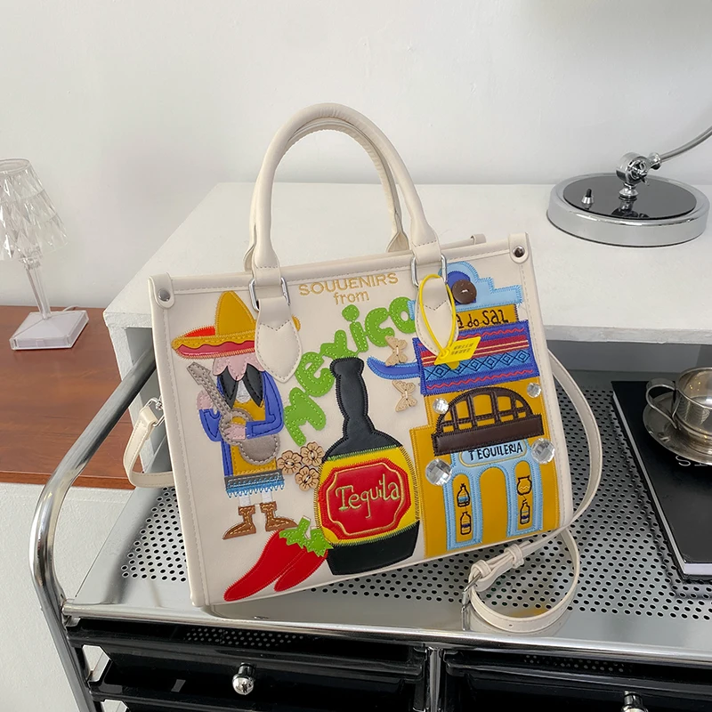 2022 nuove borse Tote Graffiti per le donne borsa a tracolla di alta qualità borsa con cuciture borse moda borsa a tracolla borsa a tracolla firmata