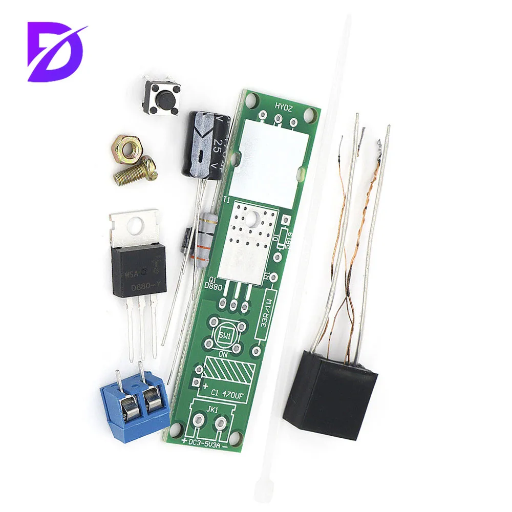 Generatore ad alta tensione accenditore ad arco Kit accendino modulo DC 3-5V generatore ad arco Boost trasformatore produzione elettronica Kit fai da te