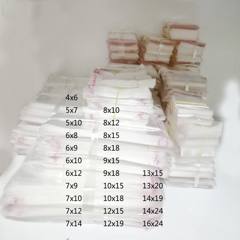 1000 pezzi sacchetti trasparenti per l'imballaggio sacchetti autoadesivi trasparenti Opp sacchetti in Cellophane sacchetti autosigillanti sacchetti regalo gioielli per imballaggio