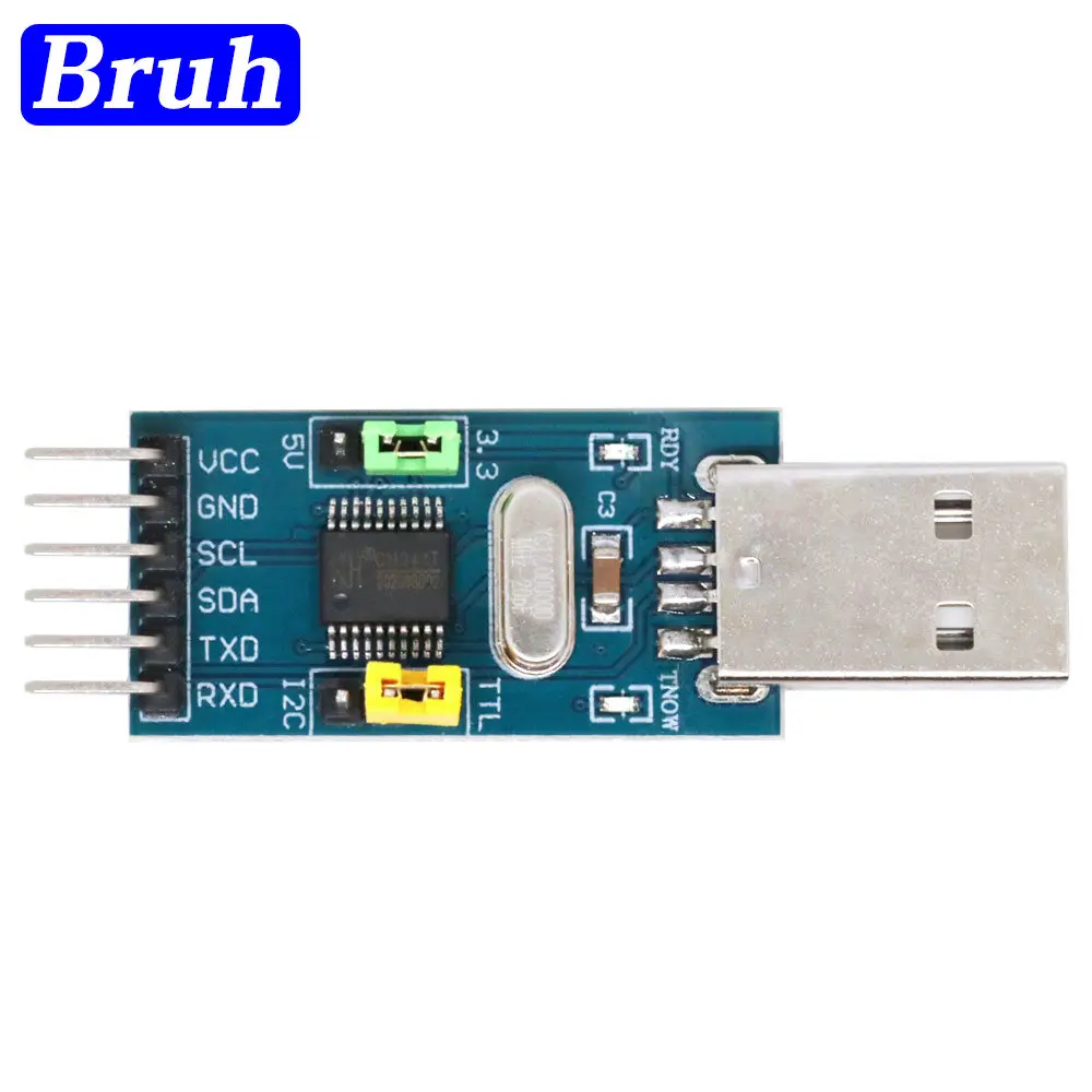 CH341T modulo 2 in 1 3.3V 5V USB a I2C IIC UART USB a TTL porta seriale a chip singolo downloader