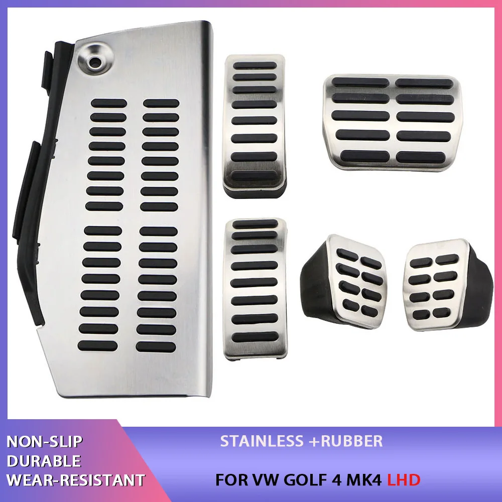 Copertura del pedale dell'auto per Volkswagen VW Golf 4 MK4 Golf4 1997-2005 coperchio di protezione del pedale del riposo morto del freno a Gas in acciaio inossidabile