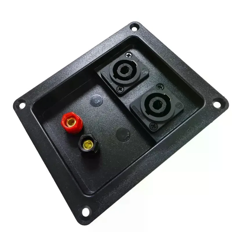1Pcs Rot Schwarz 4/6 Loch Audio Lautsprecher Junction Box XLR Buchse Stecker Kabel Klemme Verdrahtung Terminal Audio Zubehör Image