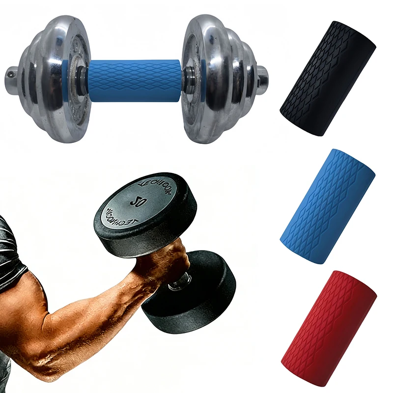 1 Stück Silikon Anti-Rutsch Hantelgriffabdeckung, verdickte Gewichtheber-Griffabdeckung für Fitness-Studio-Workout, Herren-Fitness-Langhantelgriffabdeckung