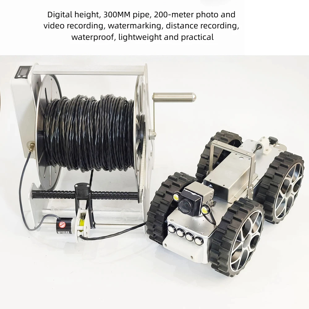 Pipeline-Inspektionsroboter, Endoskop, wasserdichtes ferngesteuertes Fahrzeug, Unterwasserroboter Dual High Definition 1080P Image