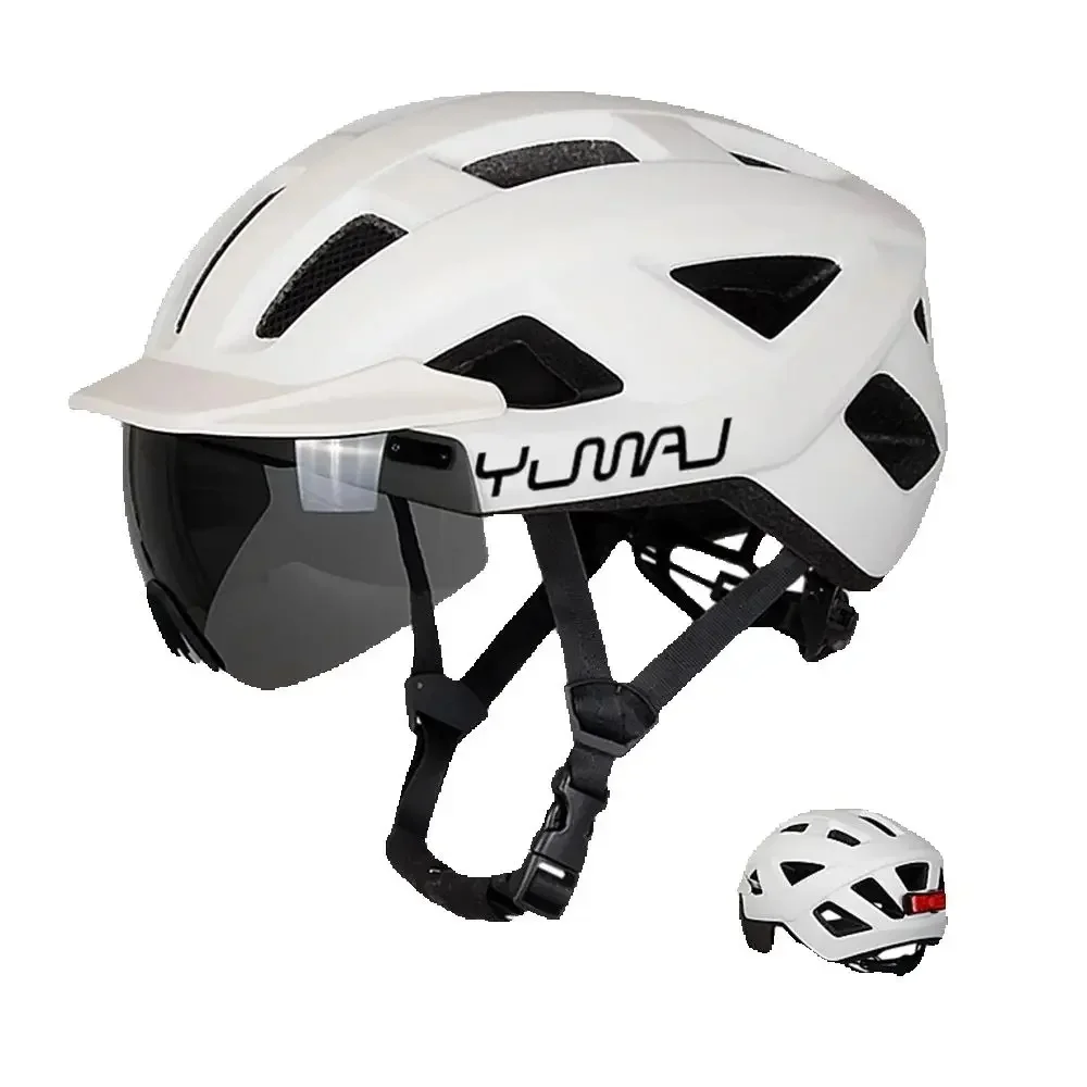 YUMAJ neuer superpraktischer Rennrad- und Mountainbike-Helm mit wechselbarem Modus und abnehmbarem, aufladbarem Rücklicht, Fahrrad-Sicherheitshelm Image