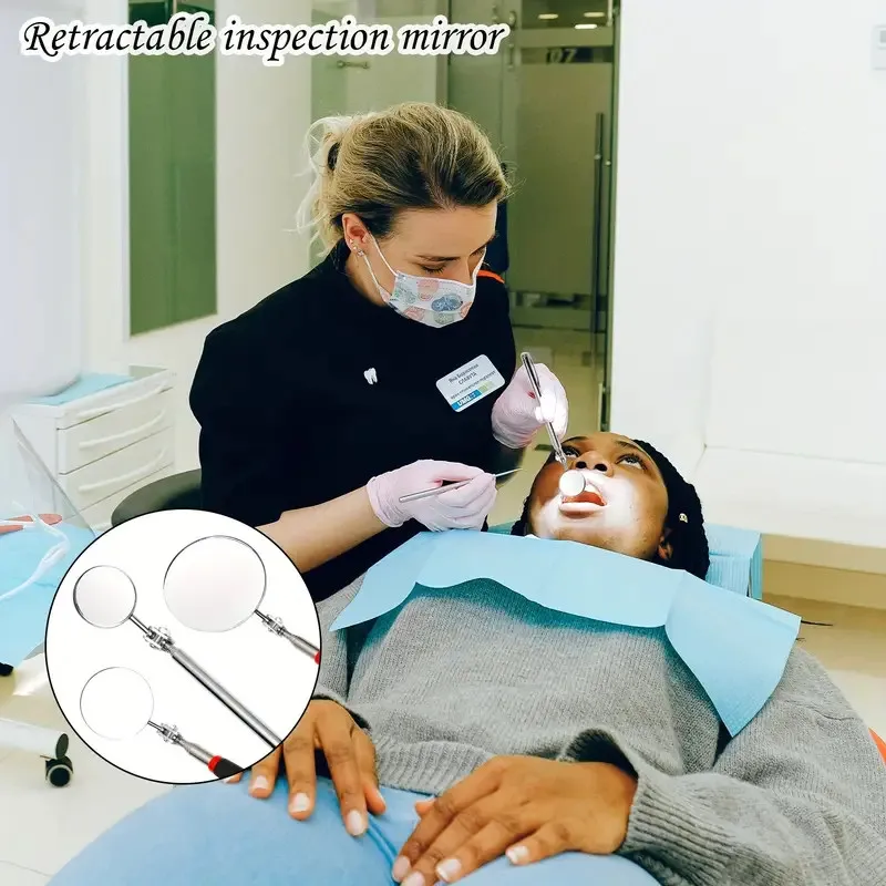 Schwarzer Universeller Teleskop-Klappspiegel für Unterbodeninspektion - Flexibel & Ausziehbar & Faltbar Image