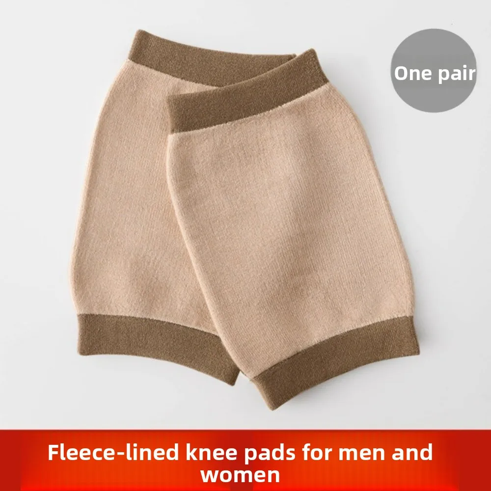 Kaschmir-Woll-Knieschoner für Männer & Frauen - Dünne Winter-Wärmeschoner Rutschfest Unsichtbar für Kalte Beine Gelenkschmerzen Sport Kälteresistent Image