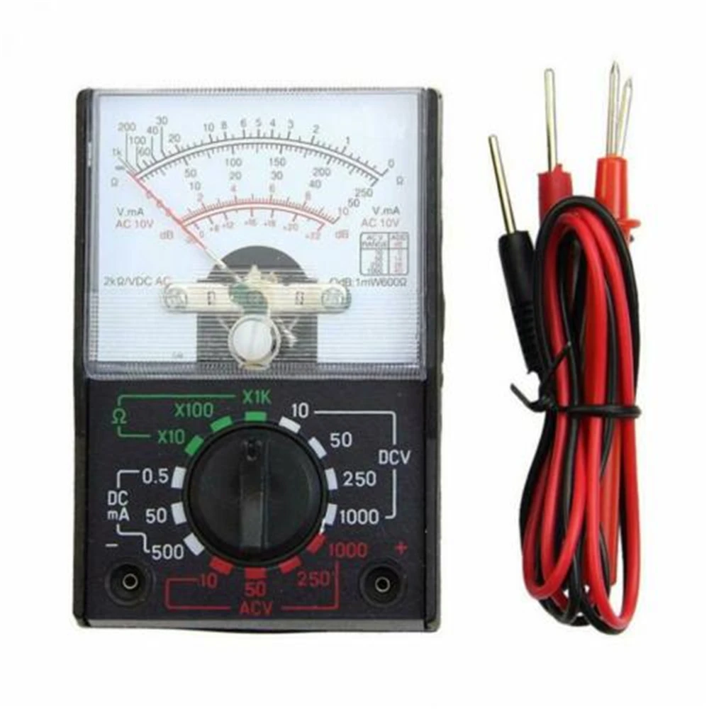 Mini Analog Multimeter Werkzeug AC/DC 1000V Voltmeter 250mA Amperemeter 1K Widerstand Meter Handheld Pointer Spannung multimeter Image