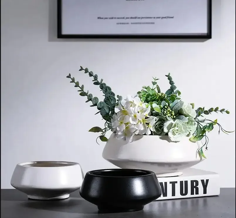 Keramik-Blumentopf, Obstschale, Blumenarrangement, Blumentopf, saftige Dekoration, Topf, Gartentöpfe, Pflanzgefäße Image