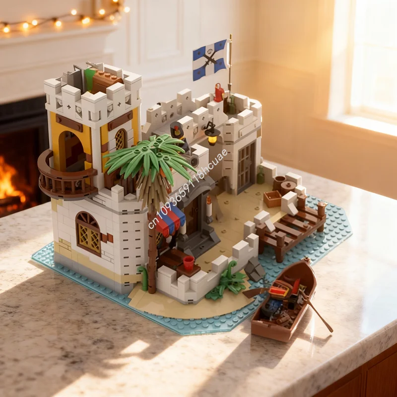 1129-teiliges MOC Lagoon Lockup Remake Piraten-Modell Bausteine Architektur Bausatz DIY Spielzeug Kreative Weihnachtsgeschenkidee Bausteine Image