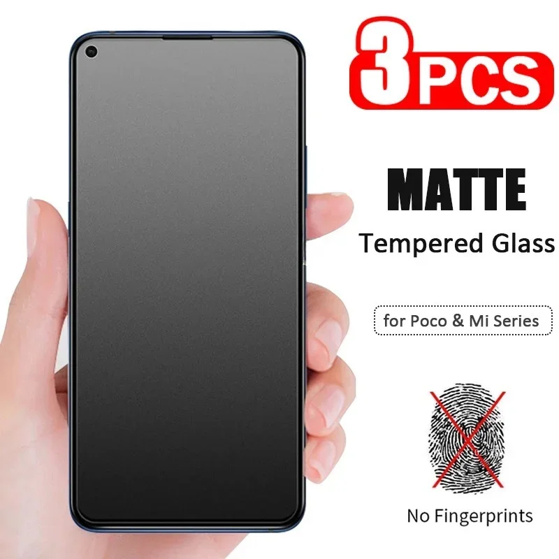 3PCS Matte Gehärtetes Glas für Xiaomi Mi 14T 13T 12T 11T Pro Screen Protector für Xiaomi Mi 11 Lite 10T 9T Pro Anti-Fingerprint Image