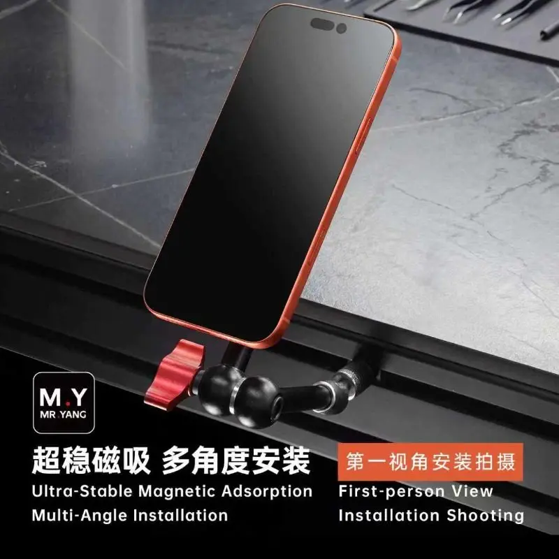 YCS M.Y Ultra Stabile Magnetische Halterung Multi-Winkel Kamerahalterung für Handy-Reparatur Mikroskop Löten Erste-Personen-Ansicht Aufnahme Image