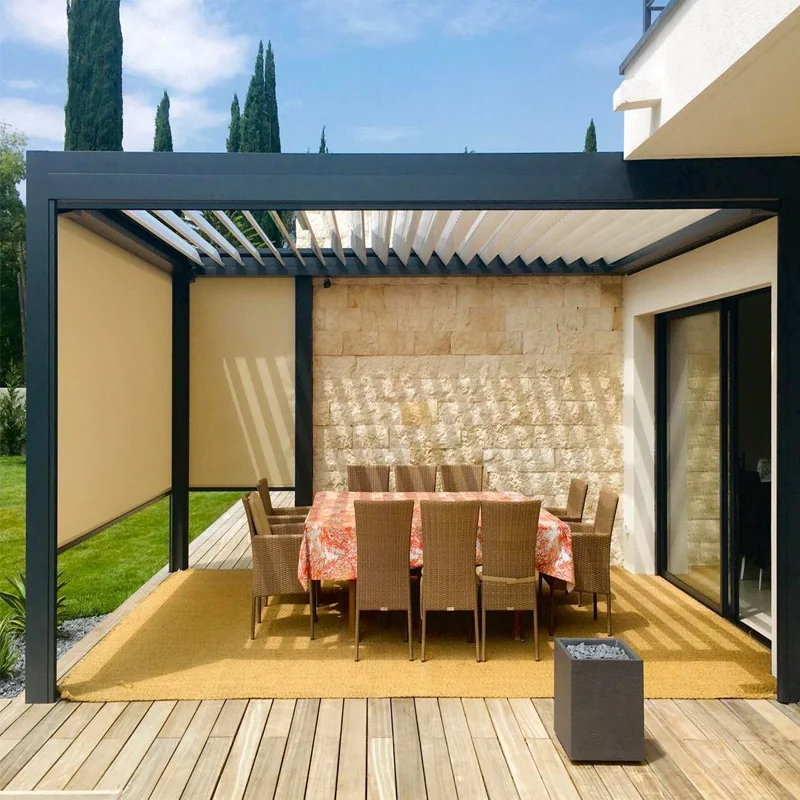 Mit Dach 6X3 Pavillon Sunroom Baldachin Pavillon Pavillons Pavillon Markisen Pergola Aluminium Metall Outdoor Garten Terrasse Wasserdicht Image