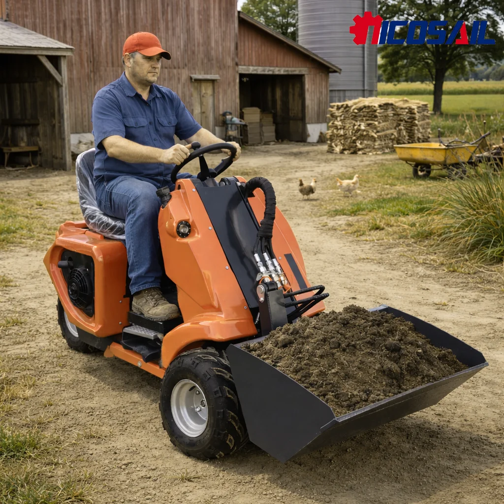 Kompakter Kompaktlader EU Stage V EPA Tier 4 16,8 PS Joystick-Steuerung Allradreifen für extrem schmale Arbeitsplätze Image