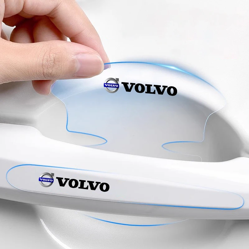 8 Stück transparente Autotürgriff-Schutzaufkleber Schutzfolie für Volvo XC90 V90 V60 XC60 V40 S80 S60 S90 C40 XC40 Valve Image