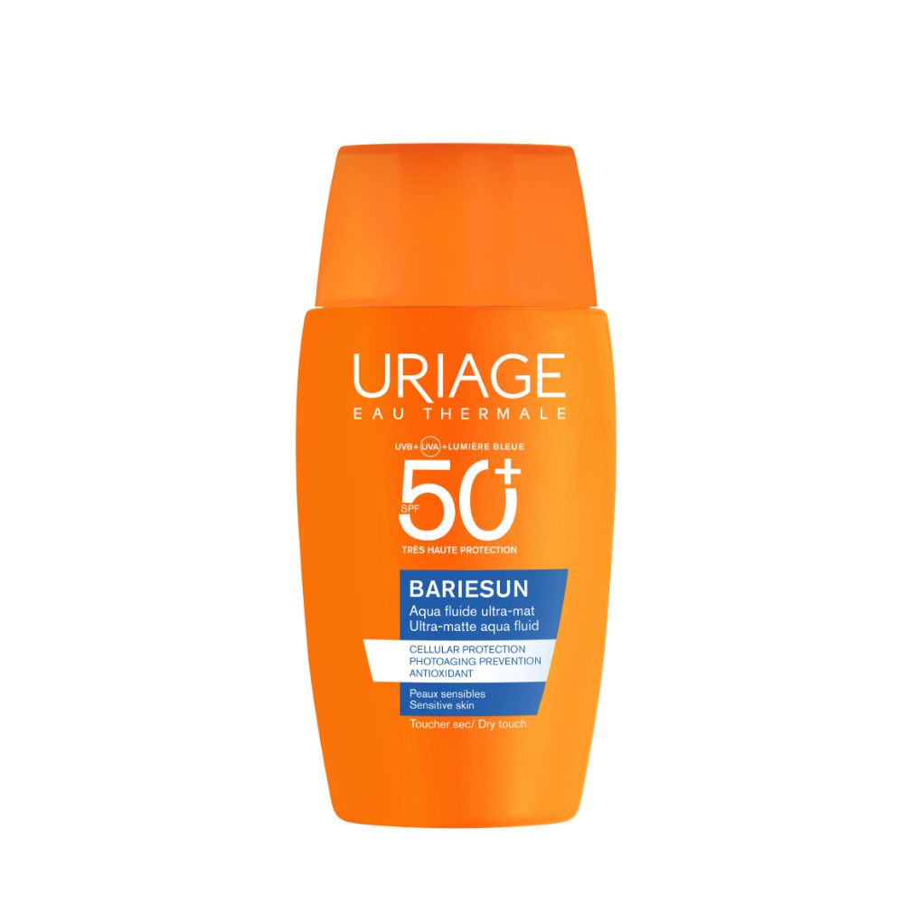 Uriage Bariésun Aqua Fluid Ultra Mat SPF50+ Crema Viso Solare Effetto