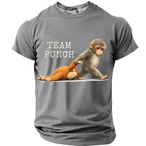 Herren Lustiger Slang T Shirt Kurzarm T-Shirt 3D-Druck Rundhalsausschnitt Hemd Mode Täglich Täglich Straße Rote Grau Sommer Frühling Bekleidung S M L XL XXL XXXL
