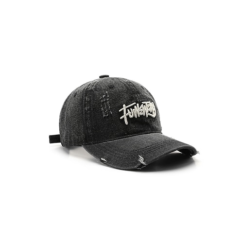 Herren-Denim-Baumwollkappe mit besticktem Logo – verschiedene Farben, verstellbare Passform, für Freizeit, Outdoor-Aktivitäten und Reisen Image