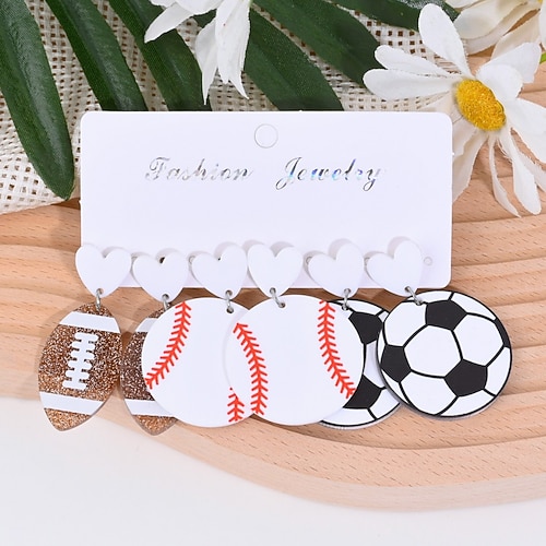 Fußball-Weltmeisterschaft 2026 Ohrringe Fussball Alltagskleidung Erwachsene Unisex Lässig Spiel Verkleiden Image