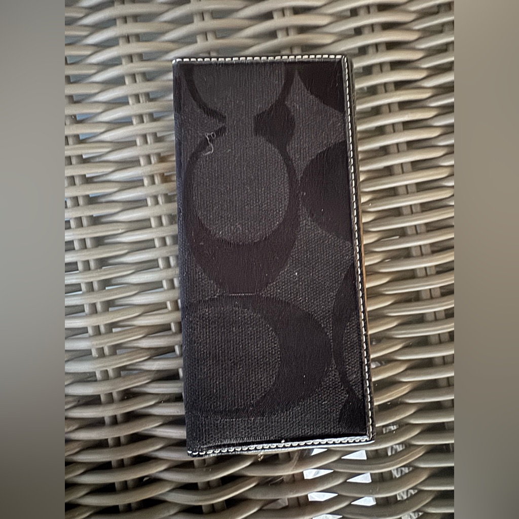 Coach Cell Phones & Accessories | Coach Black Signature Canvas Phone Wallet Case | Color: Black/Brown | Size: Os