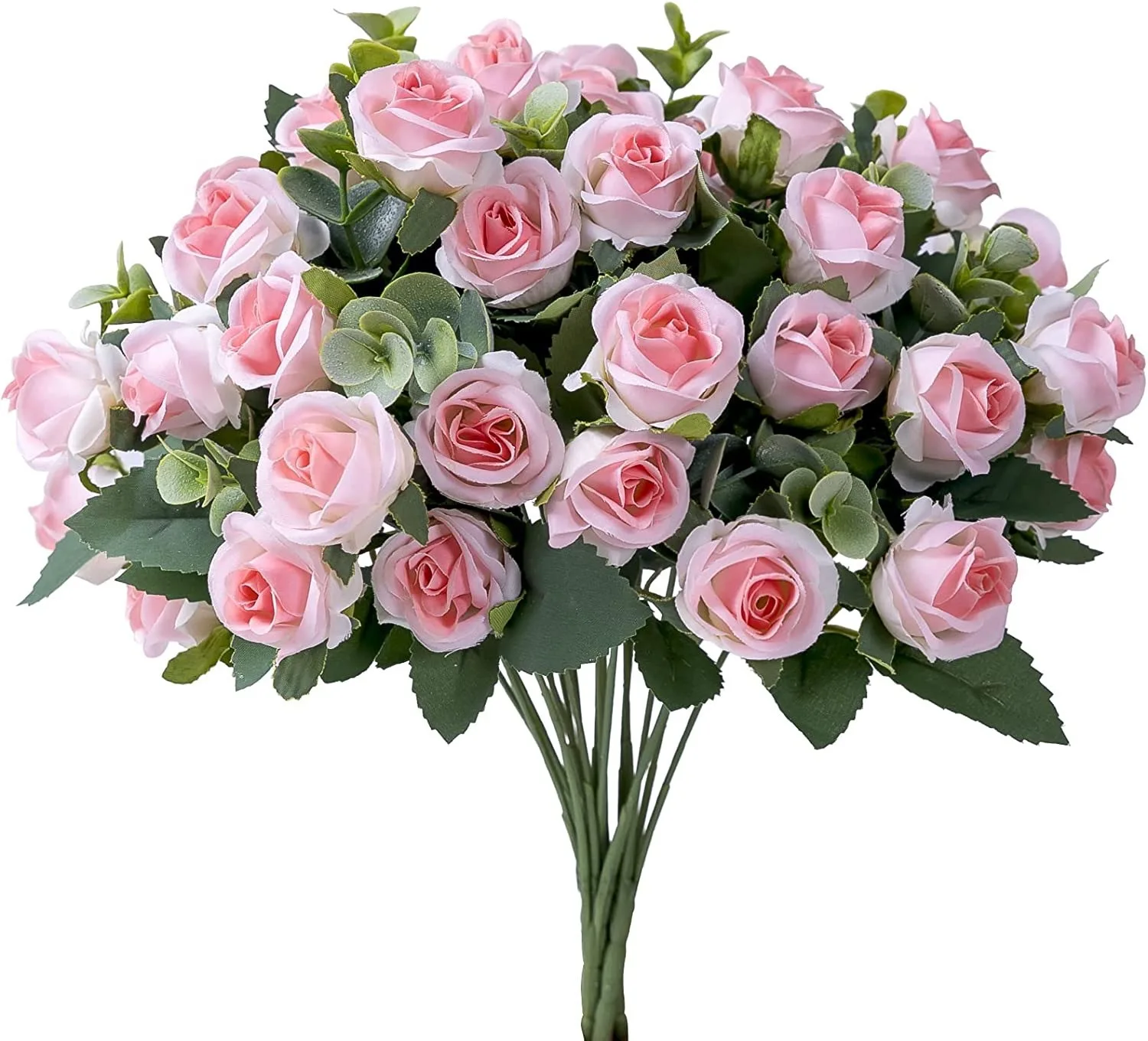 30 cm rosa bouquet di seta bianca fiore artificiale arredamento della stanza foglie di eucalipto bouquet di peonia fiore finto per la decorazione domestica di nozze