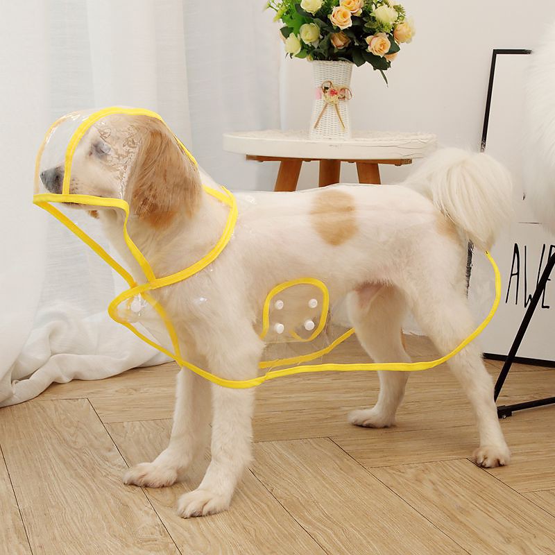 Cross Border Pet Supplies Dog Raincoat Teddy Small And Medium-sized Dogs New Transparent Plastic Fashion Poncho Pet Raincoat