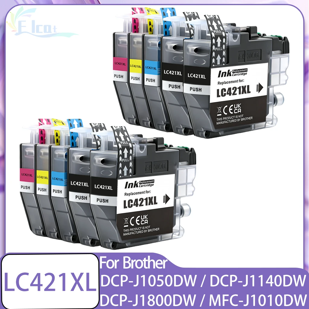 LC421XL LC421 Ink Cartridge For Brother LC421 Compatible For Brother DCP-J1050DW DCP-J1140DW DCP-J1800DW MFC-J1010DW Printer Ink