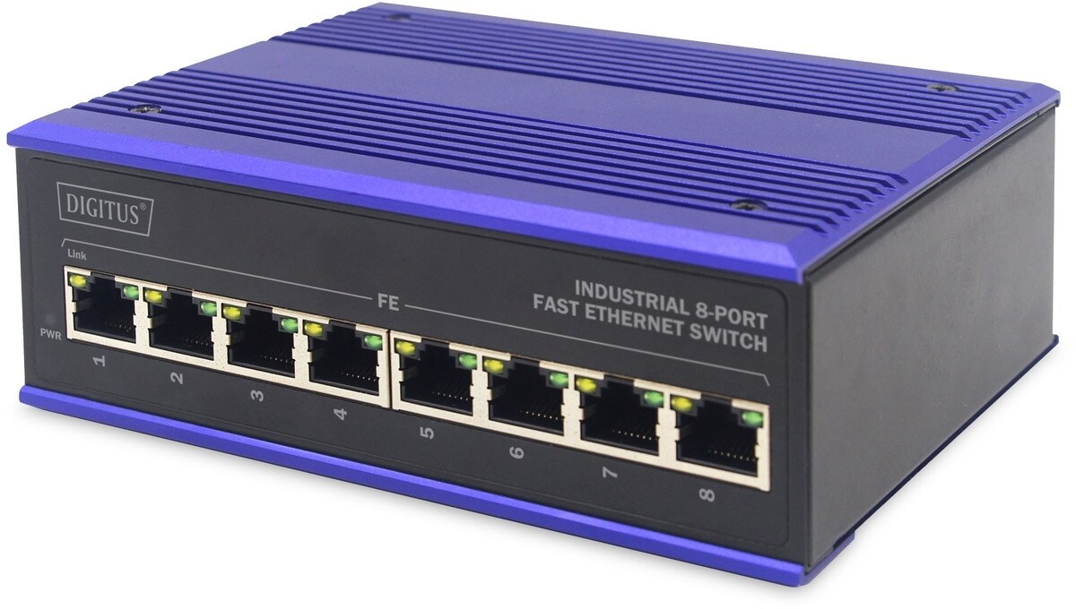 ASSMANN DIGITUS DN-650106 Industrieller 8-Port Fast Ethernet Switch Image