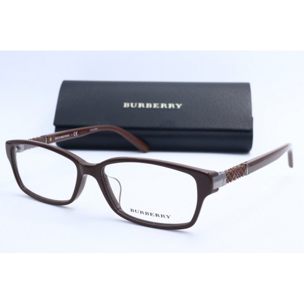 Burberry Accessories | Authentic Burberry B 21952d 3011 Burgendy Rectangle Eyeglasses Clear Lenses 55mm | Color: Tan | Size: 55-15-145