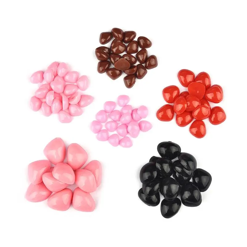 100 pezzi accessori per bambole plastica nera peluche nasi di sicurezza Amigurumi per fai da te giocattolo divertente occhi nasi Anima accessori artigianato creazione