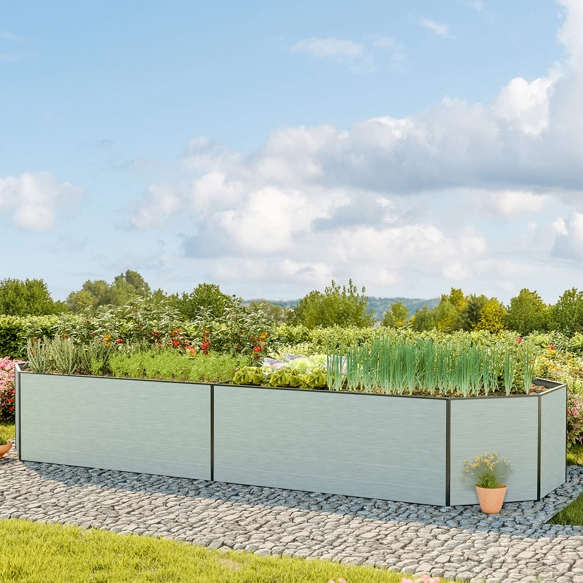 451 x 119 x 77 cm Hochbeet, Aluminium eloxiert - (GFPV00619) Image