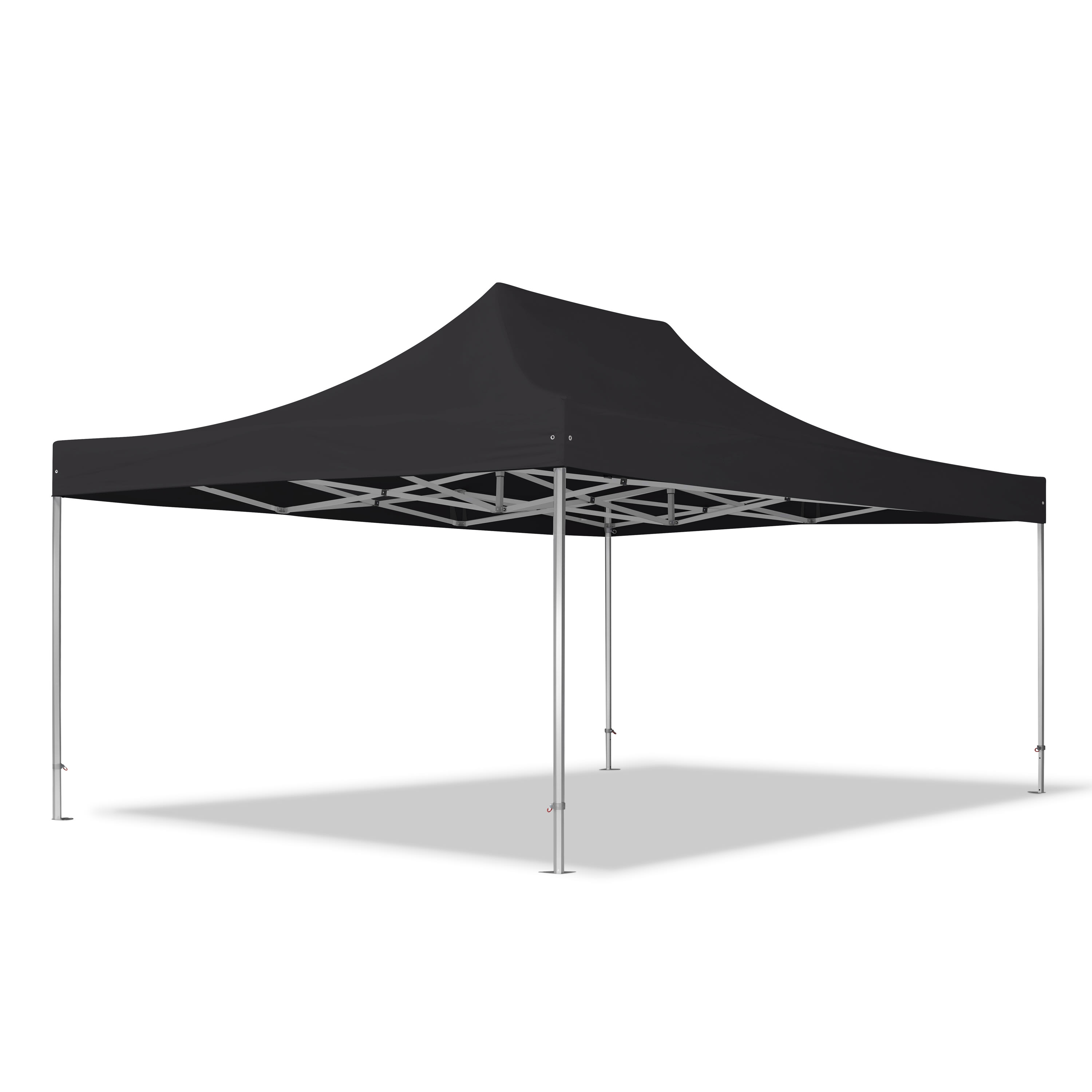 4x6m Aluminium Faltpavillon, ohne Seitenteile, schwarz - (578934) Image