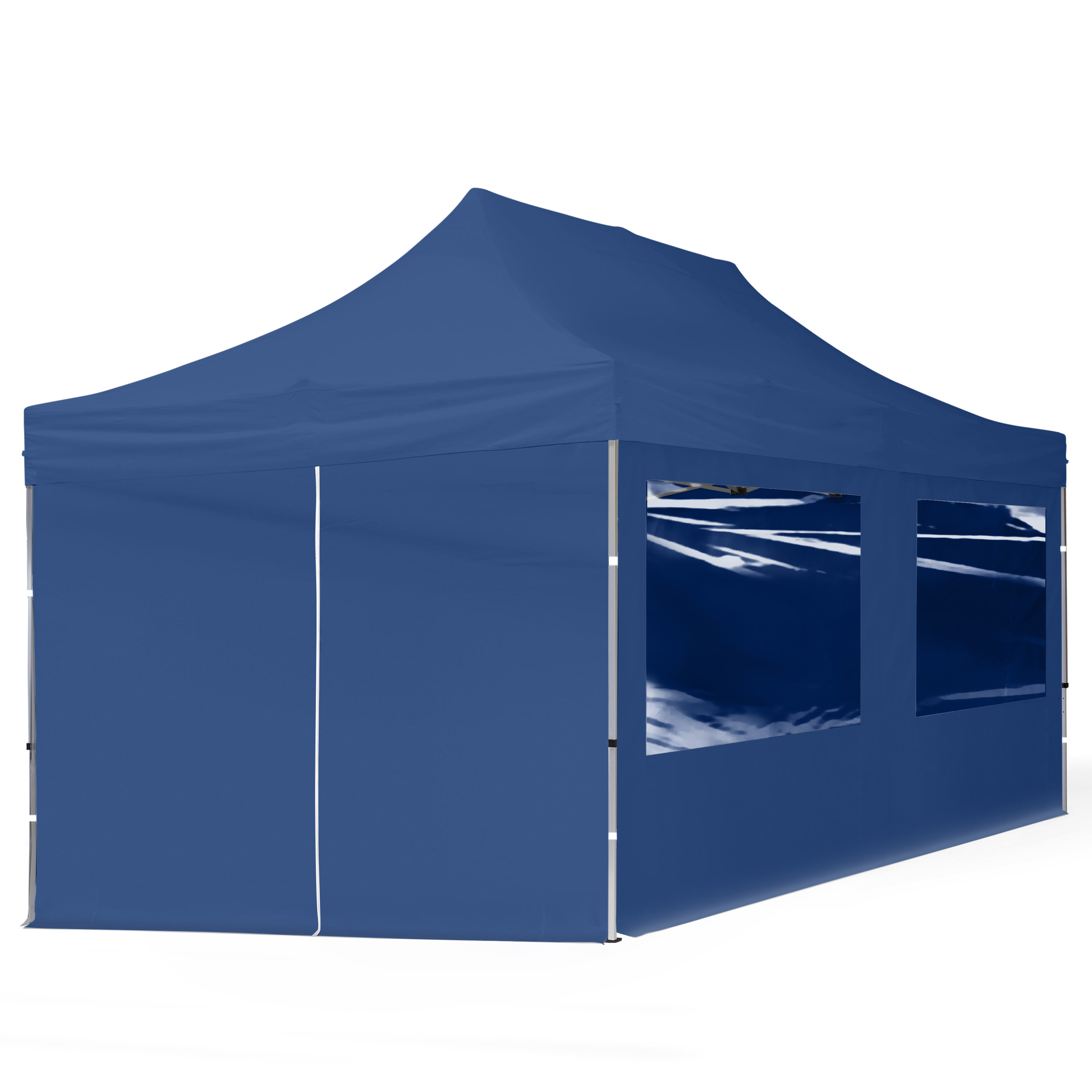 3x6m Aluminium Faltpavillon, inkl. 4 Seitenteile, dunkelblau - (59020) Image