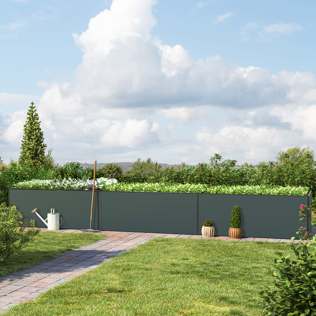 579 x 150 x 77 cm Hochbeet, Anthrazit - (GFPV00477)