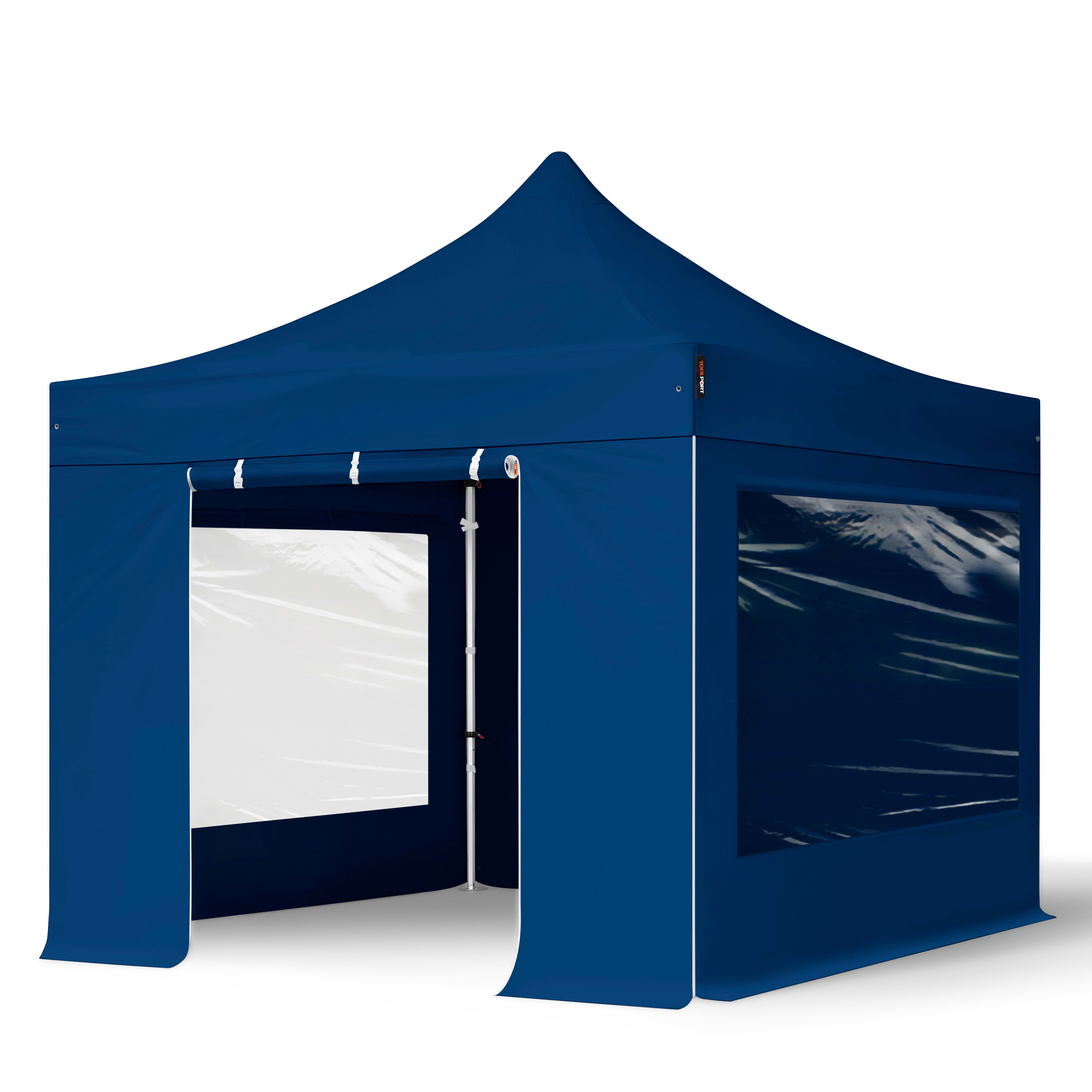 3x3m Aluminium Faltpavillon, inkl. 4 Seitenteile, dunkelblau - (600156) Image